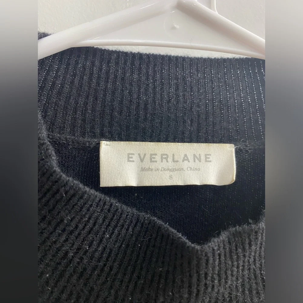 Everlane 100% Cashmere Sweater Black Size S - Picture 3 of 6